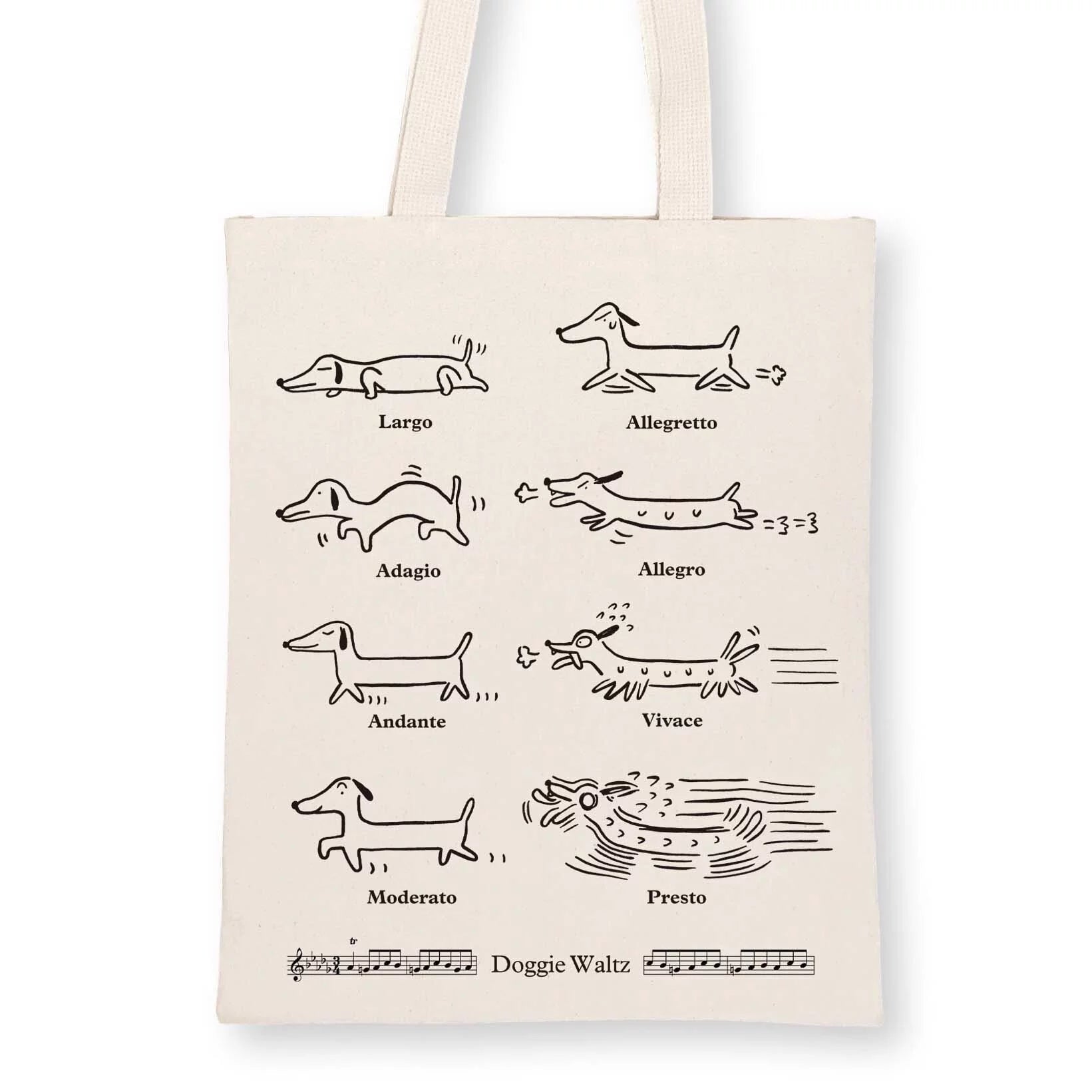 Doggie Waltz Tote Bag