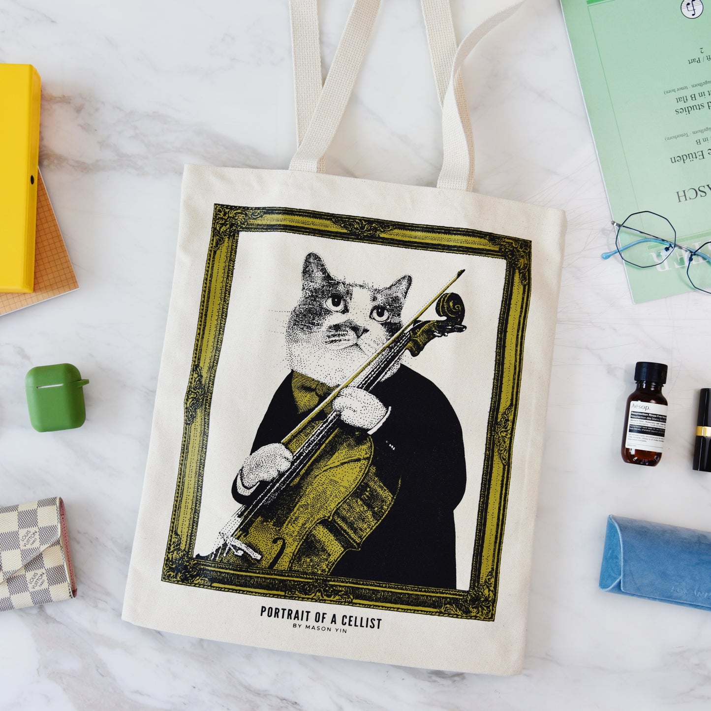Cellist Music Tote Bag