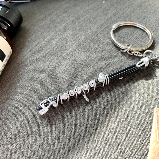 Piccolo Wire Art Instrument Keychain