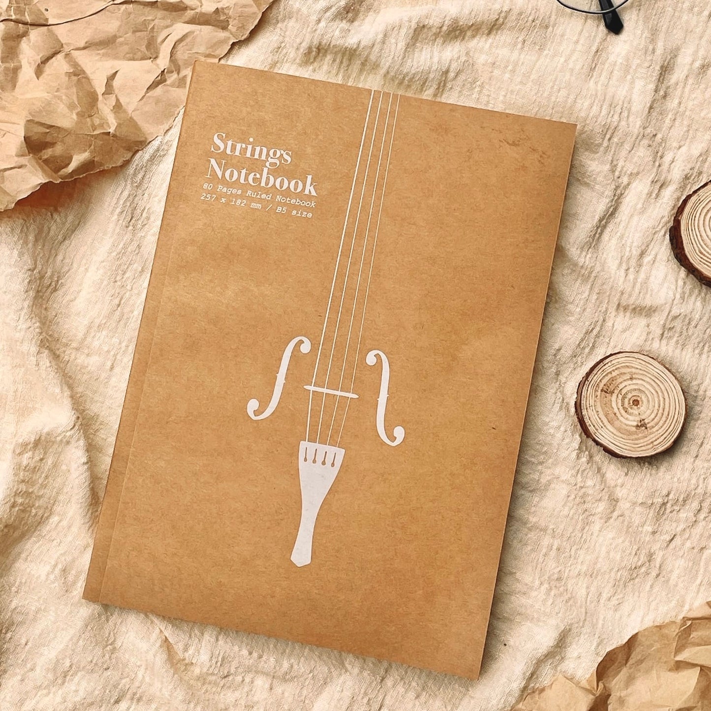 Strings - Ruled Kraft Notebook