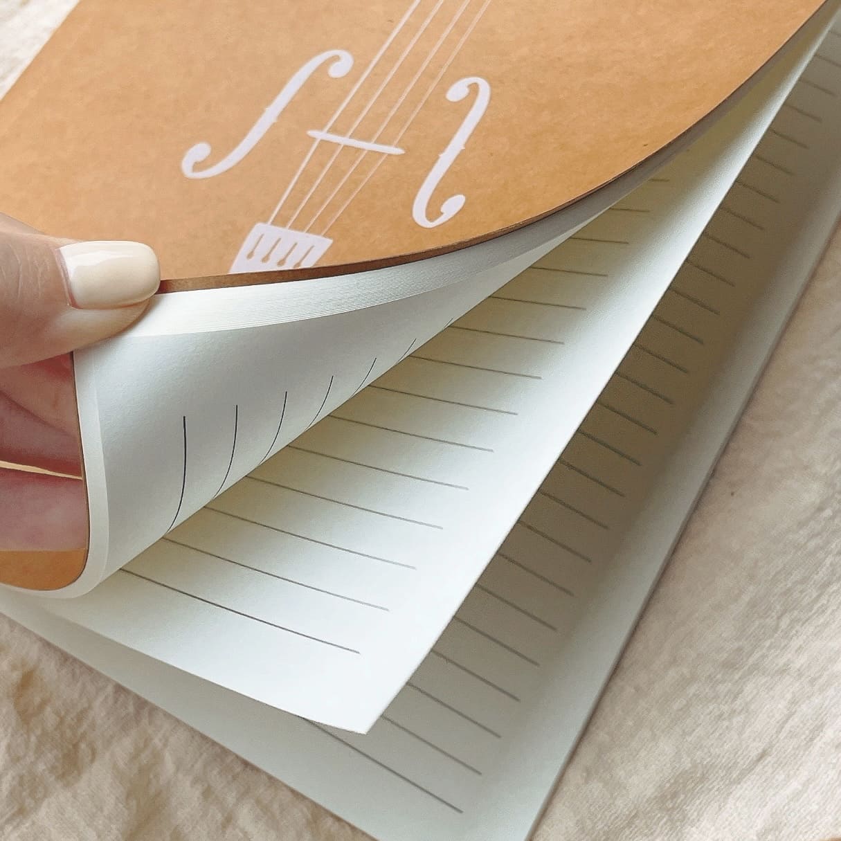 Strings - Ruled Kraft Notebook