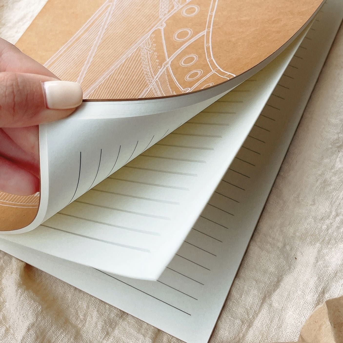 Piano - Ruled Kraft Notebook