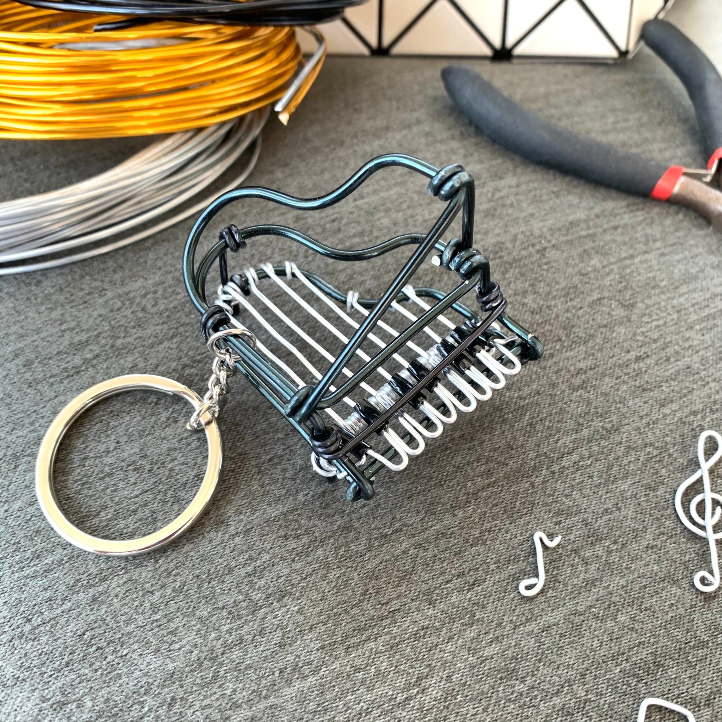 Piano Wire Art Instrument Keychain – KGH Music Group