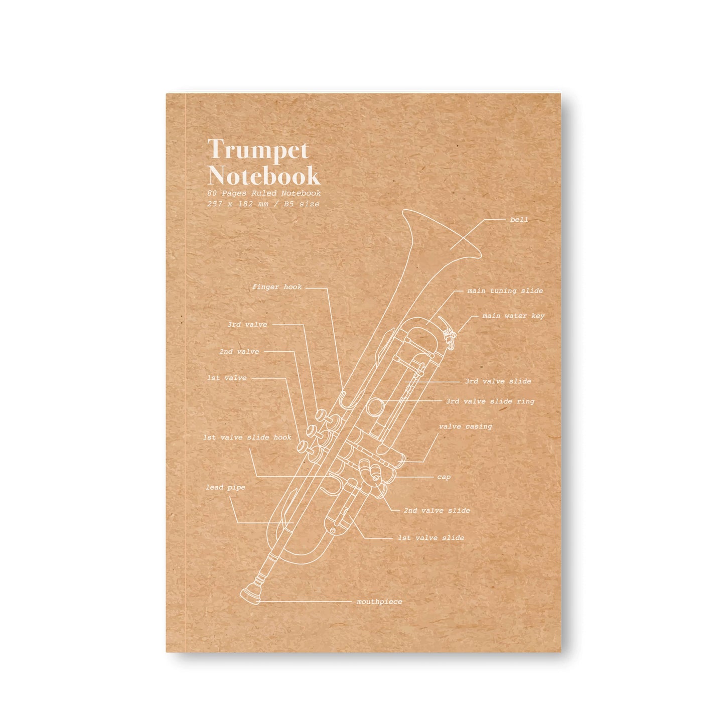 Trumpet - Ruled Kraft Notebook