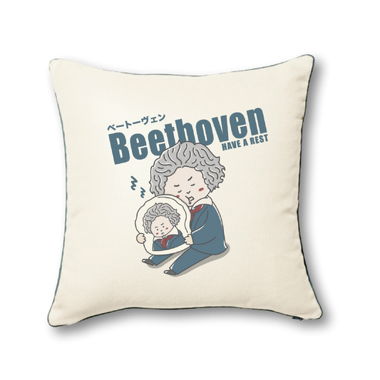 Beethoven Square Throw Pillow