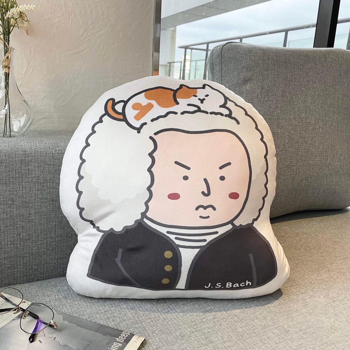 J.S. Bach Throw Pillow