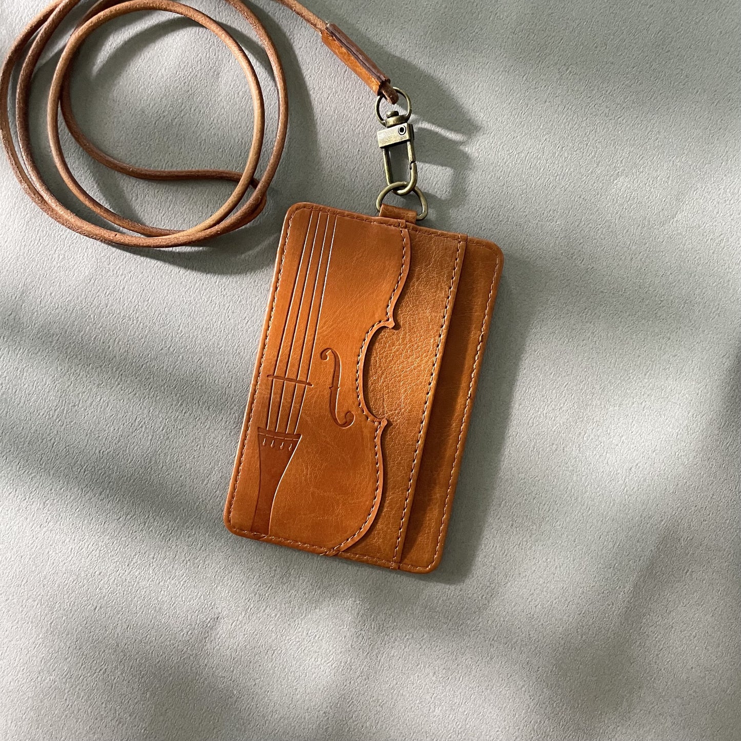 Strings Leather Badge Holder