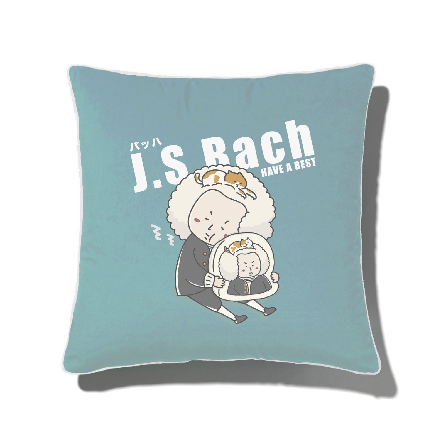 J.S. Bach Square Throw Pillow