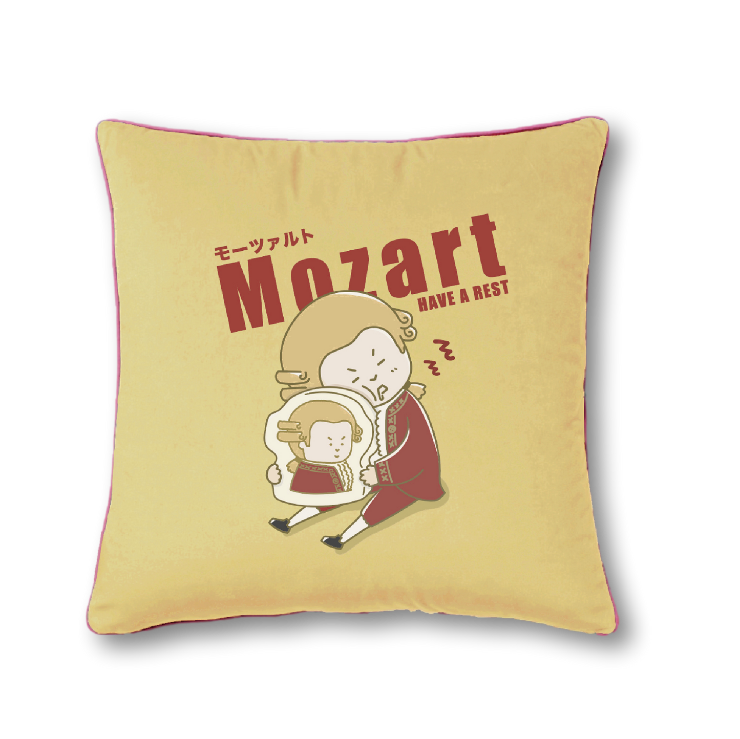 Mozart Square Throw Pillow