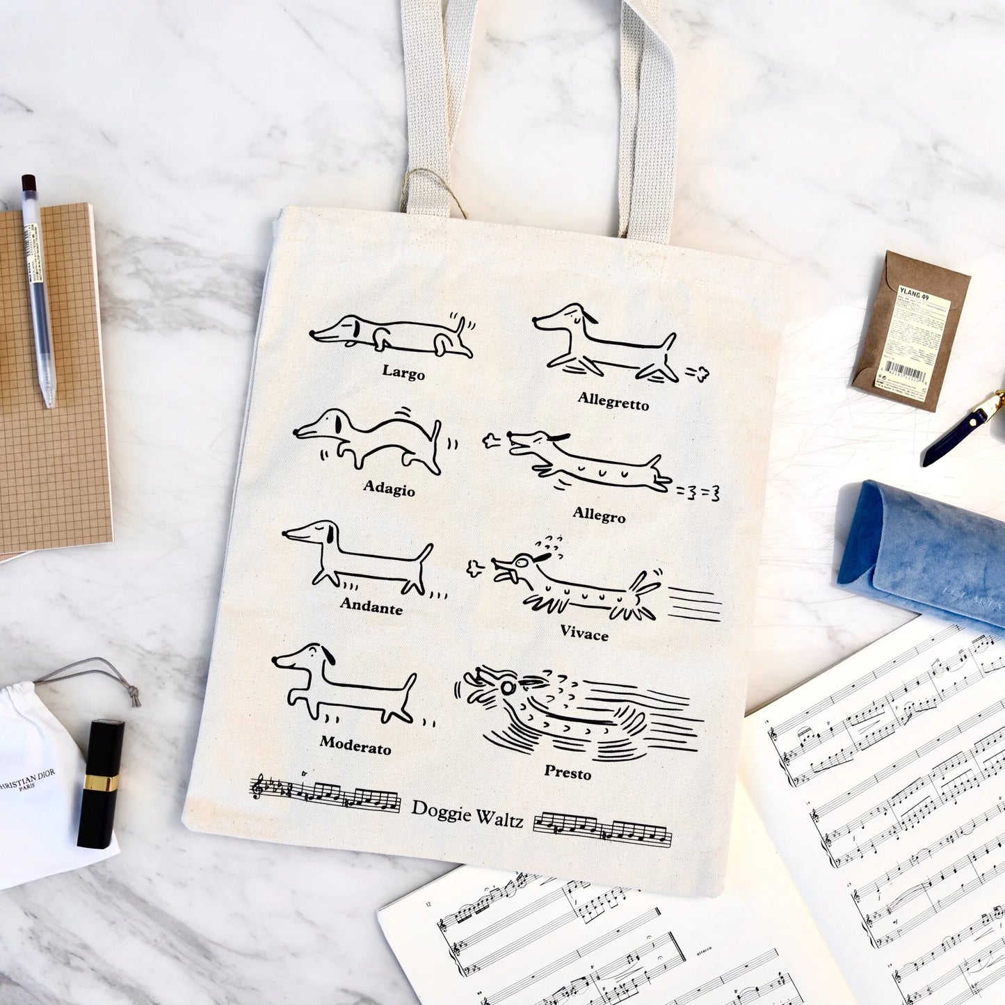 Dog Musical Terminology Tote Bag – KGH Music Group