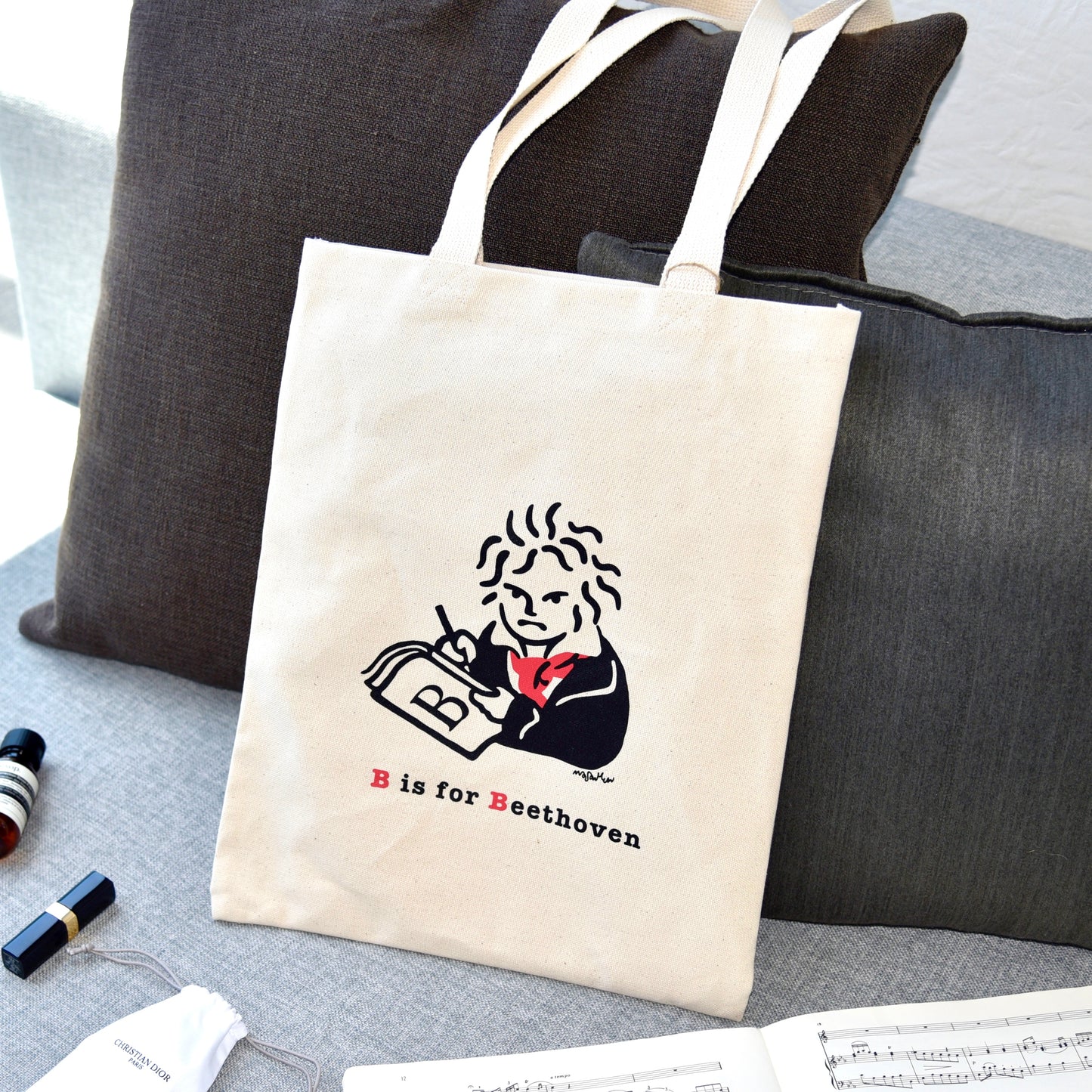 B is for Beethoven Music Tote Bag