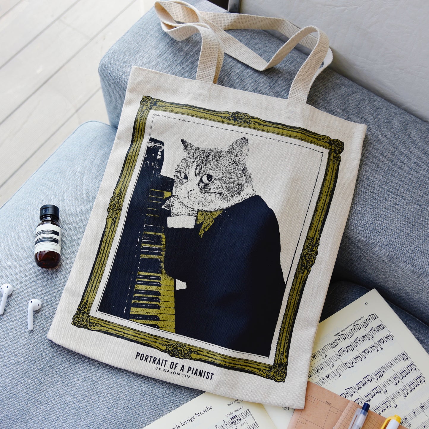 Pianist - Upright Piano Tote Bag
