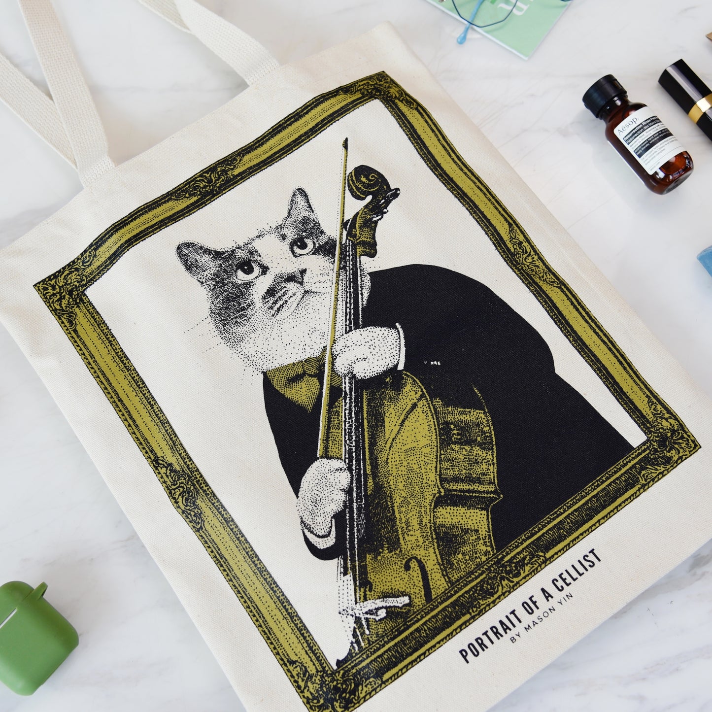 Cellist Music Tote Bag
