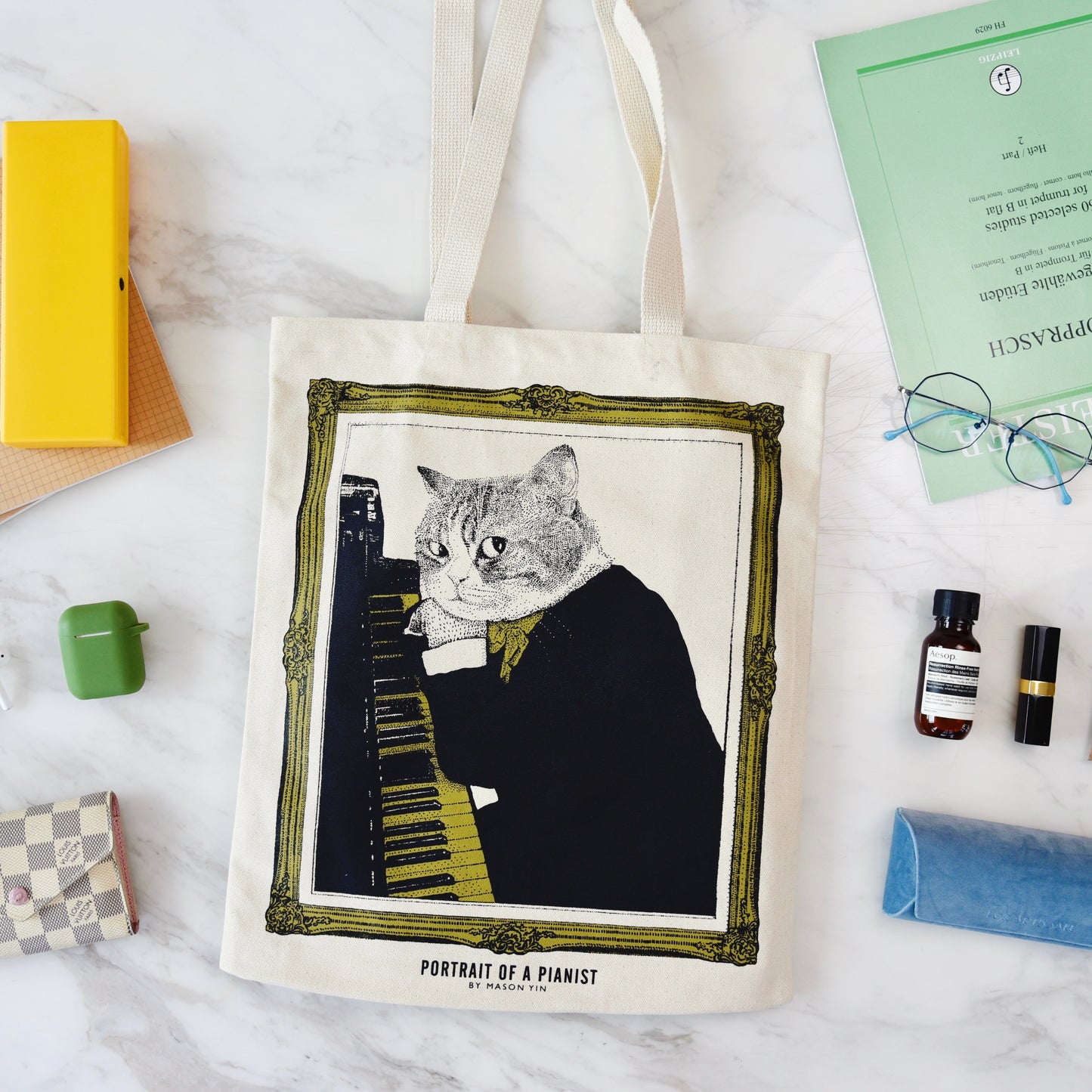 Pianist - Upright Piano Tote Bag